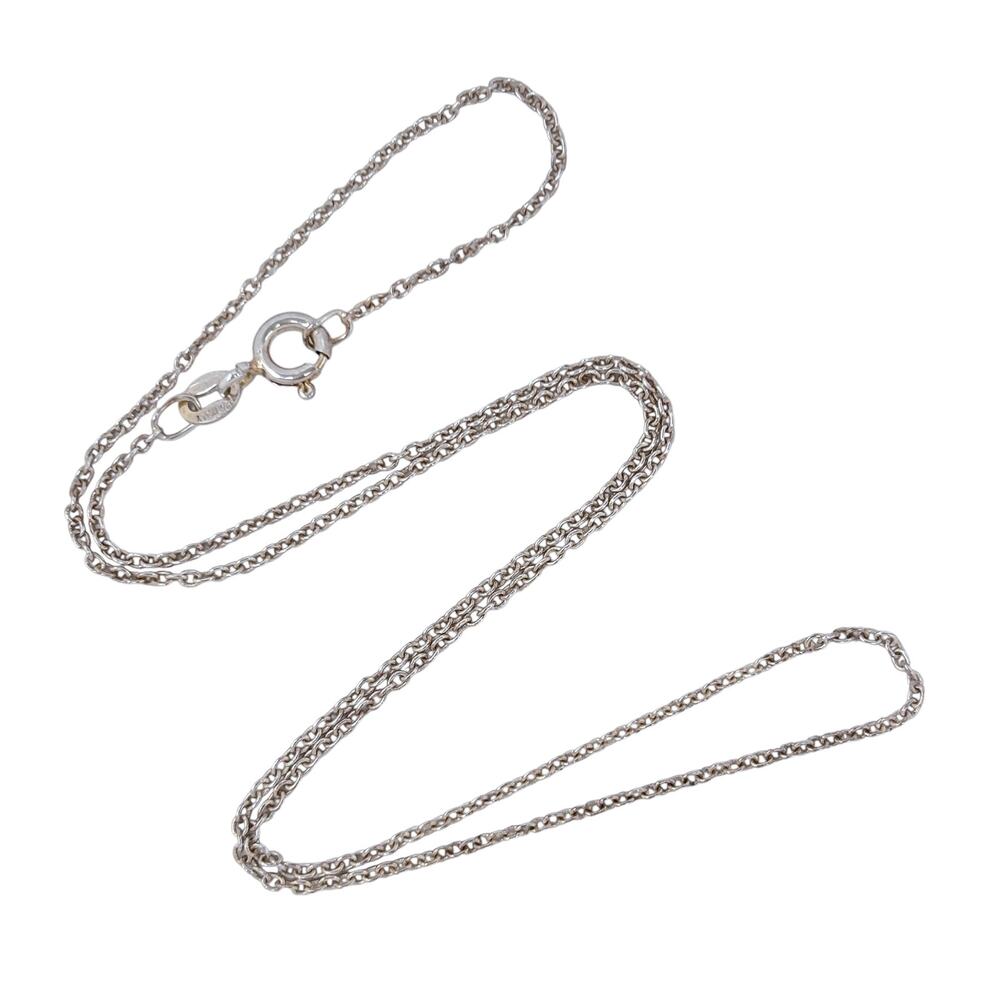 Vintage Sterling Silver 925 Cable Link Chain Necklace 16"